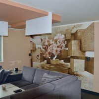 3D tapeta v obývacím pokoji